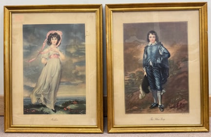 Lot of 2 - "Pinkie" Print by Thomas Lawrence  &  "The Blue Boy" Print By Thomas Gainsborough
