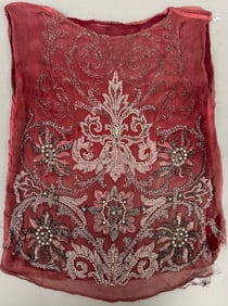 Madame Zaza Marseille Embroidered Silk Tulle Blouse