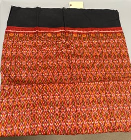 Burmese Silk Ikat Skirt Textile