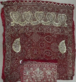 Pair of 2-Traditionally Decorated Indian Rajar Sarees