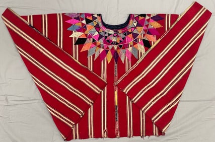 Guatemalan Ceremonial Cofradia Huipil Patzan Poncho