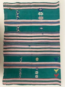 Vintage Guatemalan Handwoven Embroidered Textile Huipil Mayan