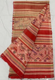 Vintage Silk Handwoven Laos Ceremonial Textile