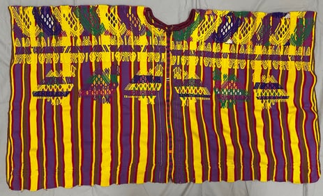 Vintage Pancho-Huipil From Mid 20th Century