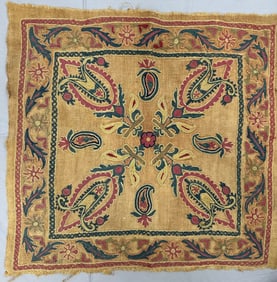 A Rustic French Ecclesiastical Wool Work Altar Cloth
