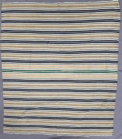 Vintage African Natural Handwoven Blanket Textile