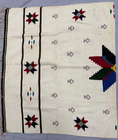 Handwoven Mexican Serape Wool Blanket