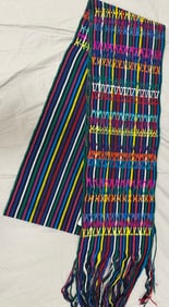 Mercerized Silk Sash Belt From Sumpango Guatemala