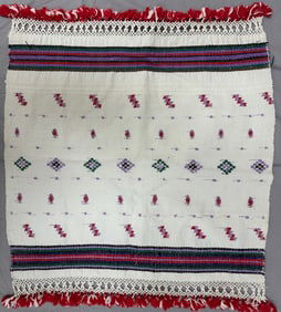 Handwoven Embroidered Moroccan Flat-weave Textile