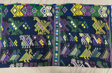 Traditional Handwoven Tzute From Santa Maria de Jesus