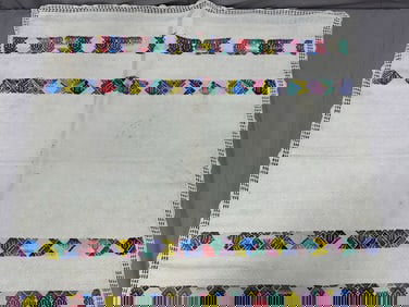 Handwoven Embroidered Cotton Mayan Tzute Textile