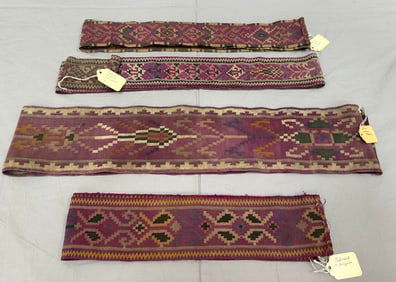 Lot of 4 - Handwoven Vintage Philippines Headbands