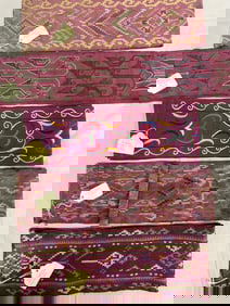 Lot of 5 - Vintage Sarongs From Philippines
