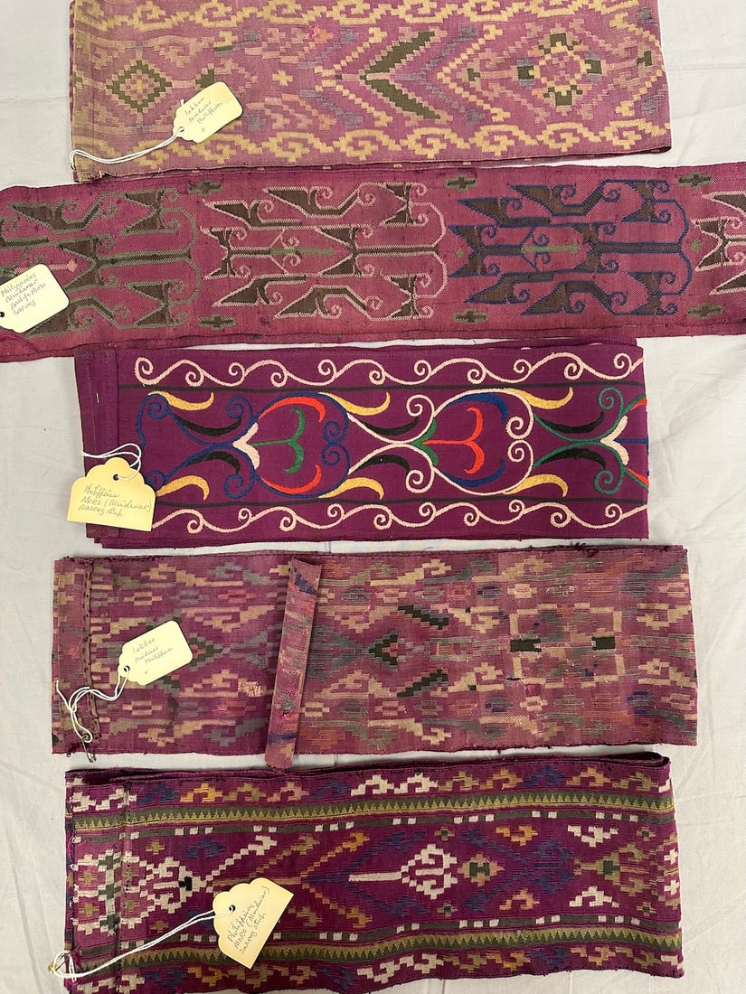 Lot of 5 - Vintage Sarongs From Philippines (1 of 20)