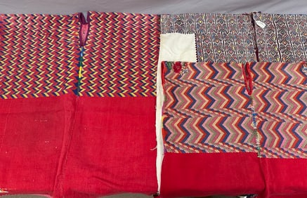 Lot of 3 - Traditional Handwoven Mayan Garment Huipils