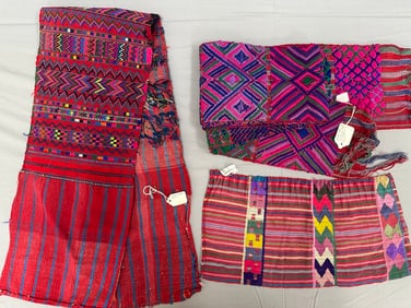Lot of 3 - Vintage Guatemalan Belts