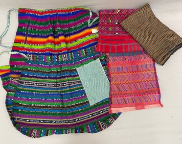 Lot of 5 - Handmade Vintage Textiles Accessories