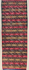 Vintage Handwoven Wool Kilim Rug Runner Turkish Origin
