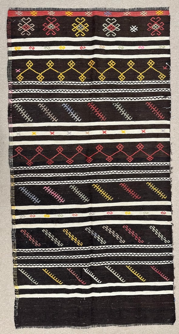 Vintage Handwoven Wool Kilim Rug Runner Turkish Origin (1 of 14)