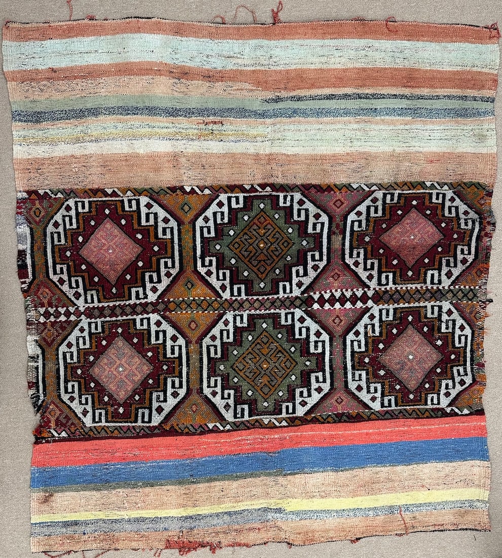 Handwoven Wool Vintage Decorative Kilim Rug Maras Turkey (1 of 14)