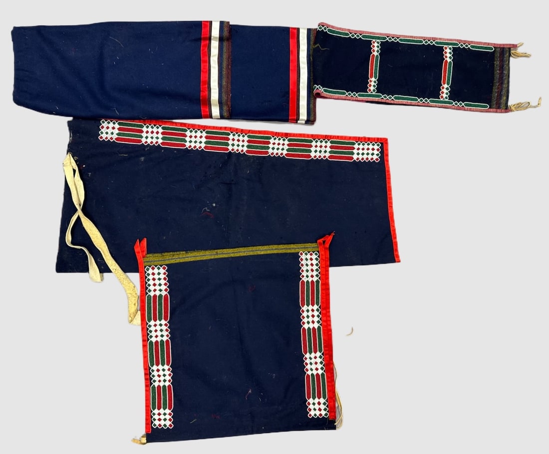 Lot of 6 - Traditional Disassembled Osage-Style Woman's Wearing Blanket (1 of 14)