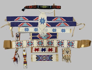 Lot of 13 - Collection of Native American-Style Showcases Sioux Style