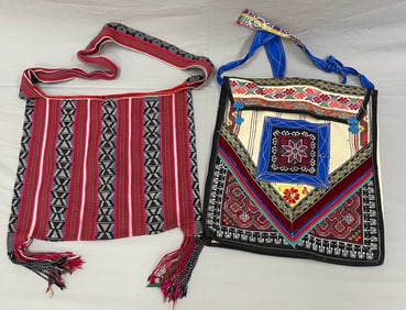 Lot of 2 - Handmade Traditional Shoulder/Crossbody Bags