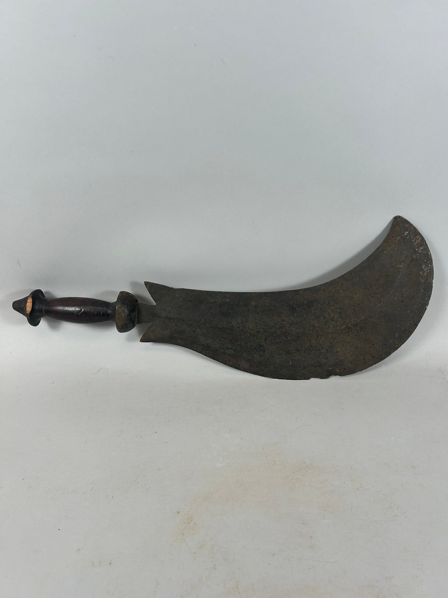 Forged Blade, Liberia: A forged blade, wood handle, Kru/Grebo peoples, Liberia, West Africa. Approximate dimensions: 20" long