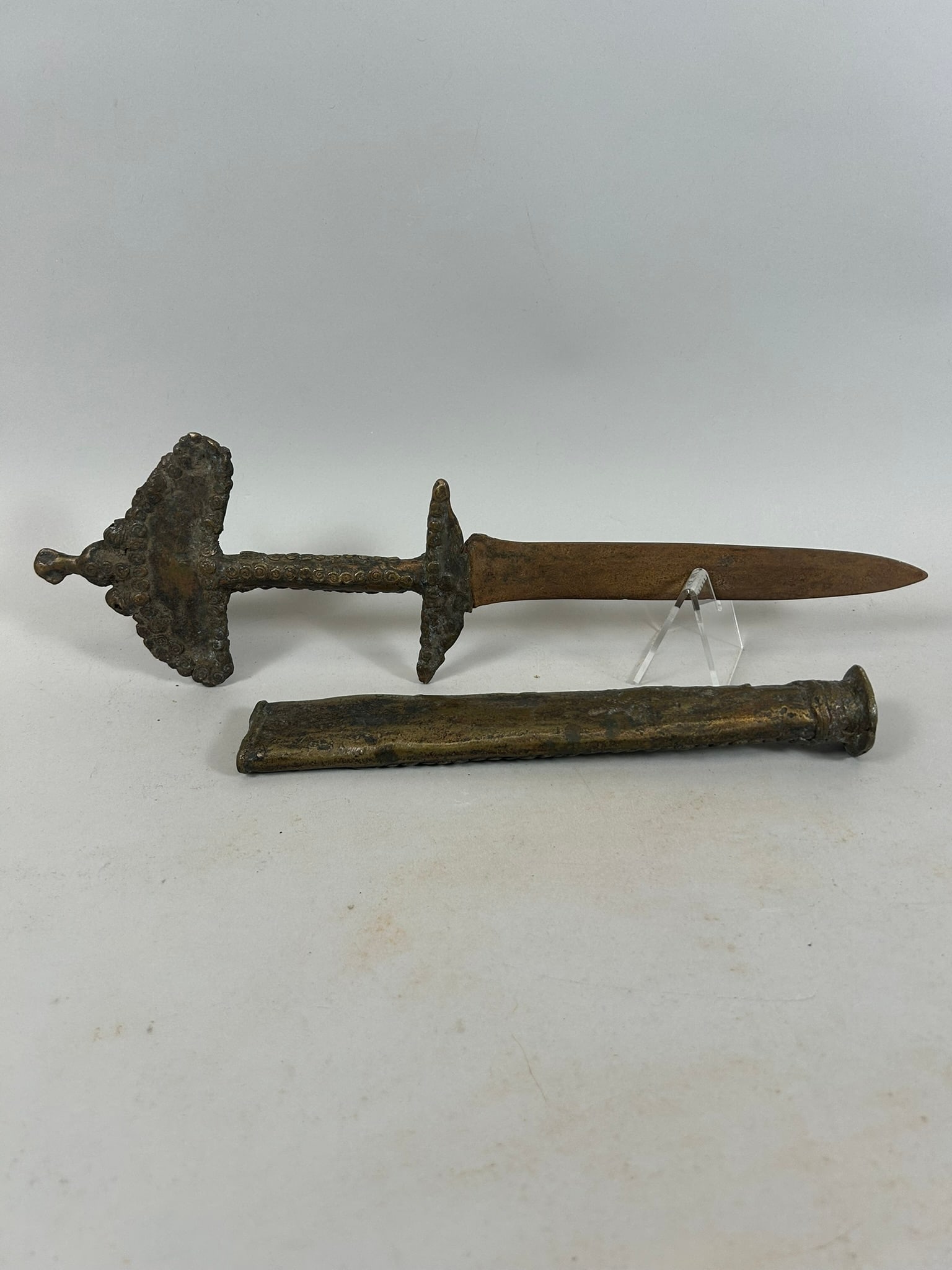 Senufo Style Ceremonial  Dagger with Scabbard (1 of 5)