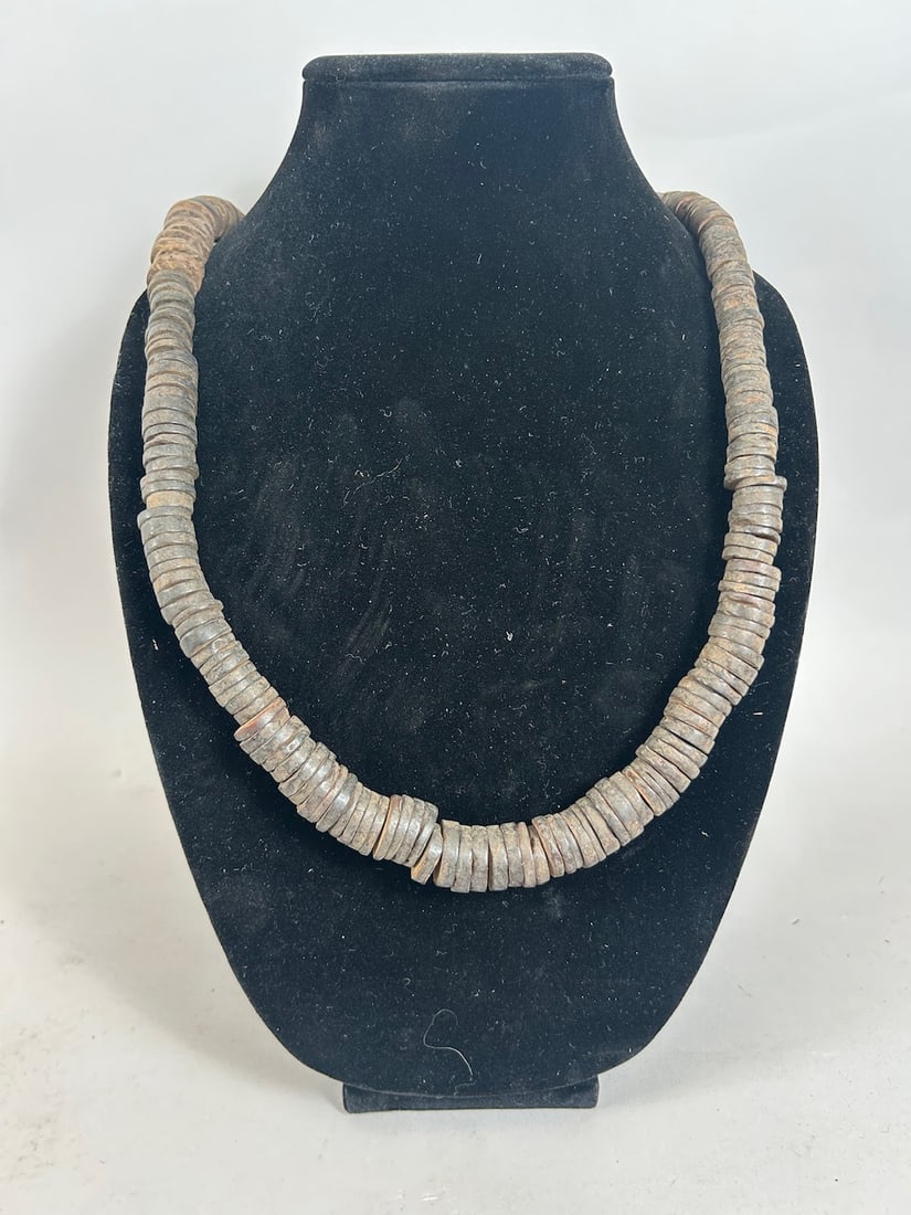 Coconut Shell, Stone and Glass Bead Necklace (1 of 3)
