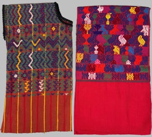 Lot of 2 - Vintage Huipils Guatemala, Ex Museum