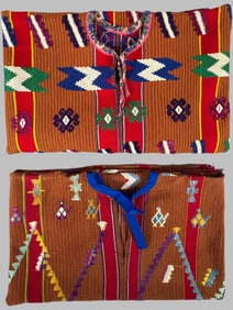 Lot of 2- Vintage Handmade Woven Guatemalan Huipils, Ex Museum