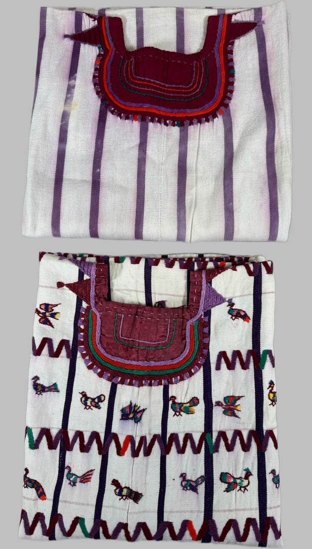 Lot of 2 - Vintage Handmade Woman's Huipiles Guatemala, Ex Museum (1 of 14)