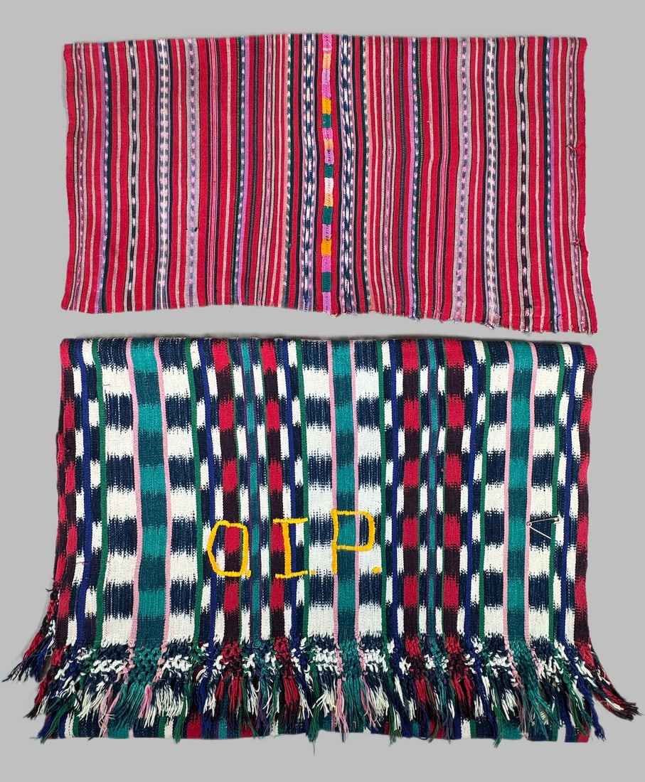Lot of 2 -  Vintage Handmade Tzute Woven Cloth & Rebozo (Shawl) Guatemala, Ex Museum (1 of 13)
