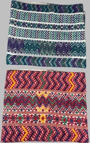 Lot of 2 - Vintage Handmade Guatemalan Ceremonial Blouses, Ex Museum