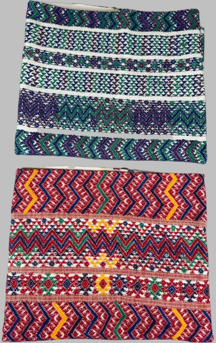 Lot of 2 - Vintage Handmade Guatemalan Ceremonial Blouses, Ex Museum (1 of 11)