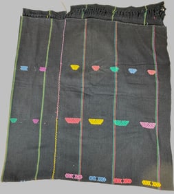 Lot of 2 - Vintage Handmade Guatemalan Tzutes, Ex Museum