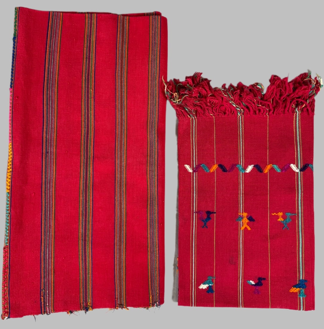 Lot of 2 - Vintage Handmade Guatemalan Textiles, Ex Museum (1 of 10)