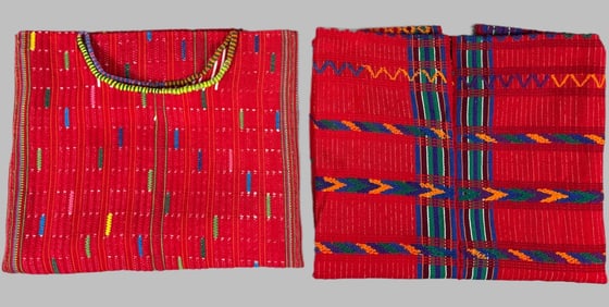 Lot of 2 - Vintage Handmade Guatemalan Huipils, Ex Museum