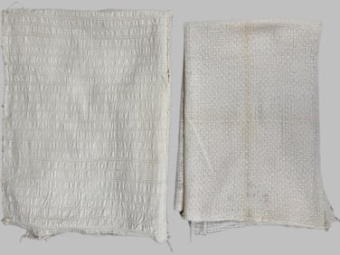 Lot of 2 - Vintage Tzute Woven Textile Worn as Veil Guatemala, Ex Museum