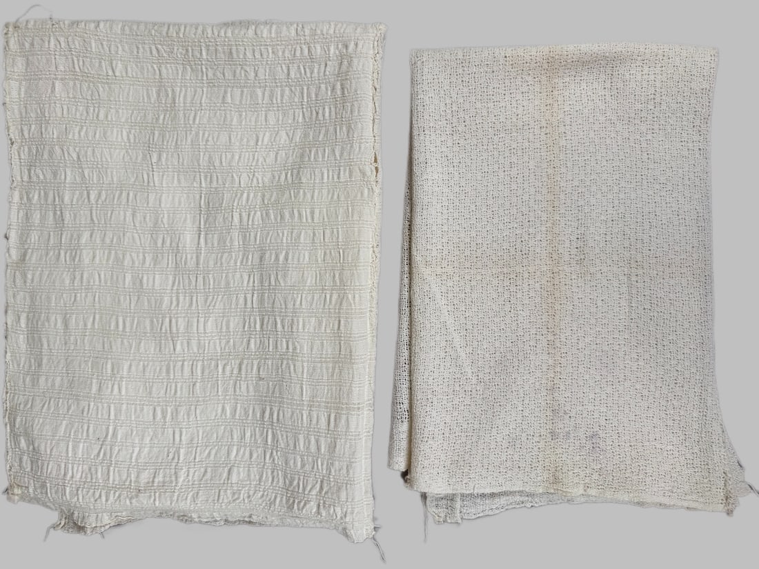 Lot of 2 - Vintage Tzute Woven Textile Worn as Veil Guatemala, Ex Museum (1 of 13)