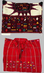 Lot of 2 - Traditional Huipils Guatemala, Ex Museum