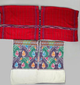 Lot of 2 - Traditional & Patzicia Ceremonial Huipils Guatemala, Ex Museum