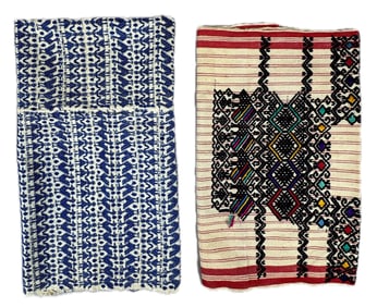 Lot of 4 - Vintage Embroidered Tzute & Guatemalan Textile, Ex Museum