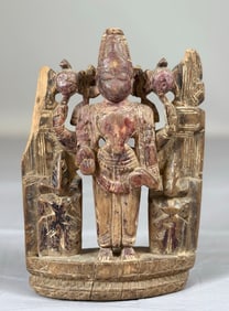 19th-Century Hindu Temple Wooden Doll
