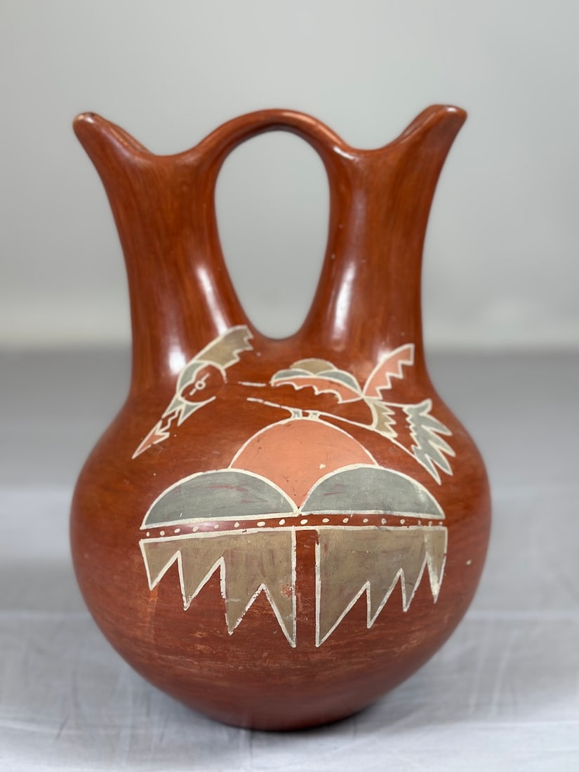 Santa Clara Pueblo Wedding Vase From Mid-20th Century (1 of 6)