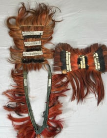 Lot of 2-Antique Tribal Warrior's Traditional Head Ornaments