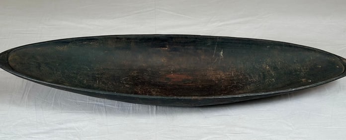Siassi Ceremonial Carved Wood Bowl From Papua New Guinea