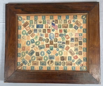 Vintage Framed US Stamp Collection