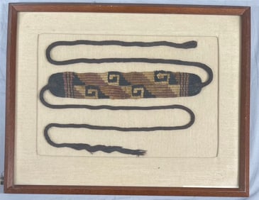Framed Pre-Columbian Textile